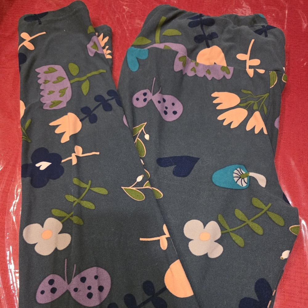 LuLaRoe Floral Patterned Leggings - Multicolor